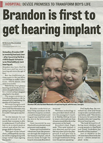 Brandon is first to get hearing implant